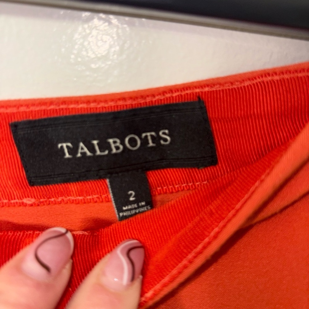 Talbots Vibrant Orange Pencil Skirt - Picture 2 of 7